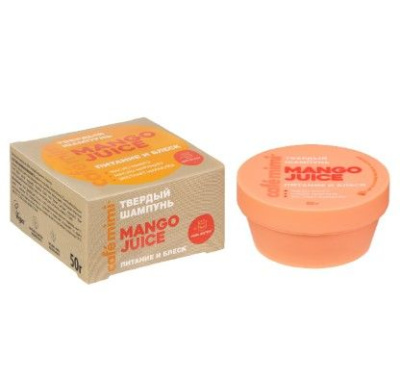 Cafe Mimi твердый шампунь для волос mango juice питание и блеск 50 г 