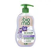 BioMio бальзам для мытья взрослой и детской посуды с экстрактом хлопка и ионами серебра лаванда и ирис  450 мл