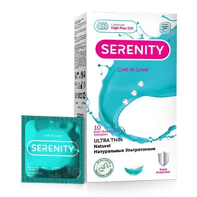Serenity презервативы из натурального латекса ultra натуральные ультратонкие 10 шт уп
