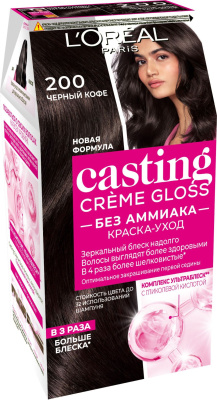 L'Oreal Paris Casting Creme Gloss краска уход для волос 200 чёрный кофе 
