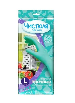 ЧИСТЮЛЯ перчатки хозяйственные СУПЕРЧУВСТВИТЕЛЬНЫЕ (L) ЧЗ
