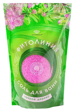 Фитолиния соль для ванн чайное дерево с эфирными маслами 1000 г