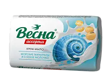 ВЕСНА ассорти туалетное мыло морские минералы и соевое молочко 90 г