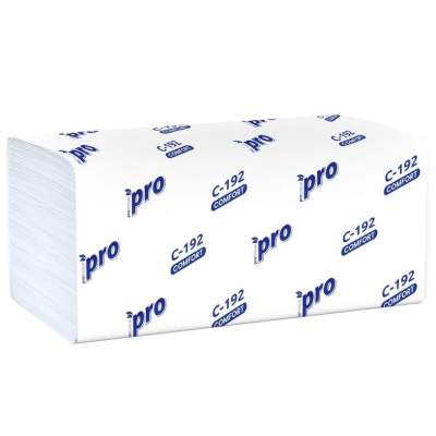 Protissue полотенца бумажные листовые однослойные 250 листов 20 пач в упак 1 ед = 1 пачка 