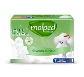 Molped ультратонкие прокладки pure soft с крылышками ночные 7 шт