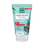 Чистая Линия идеальная кожа 5в1 гель скраб маска чистые поры с глиной и цинком для чистых пор 120 мл