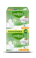 Molped ультратонкие прокладки pure soft duo с крылышками нормал 20 шт