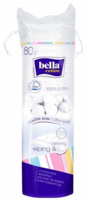 Bella ватные подушечки 80шт мед 