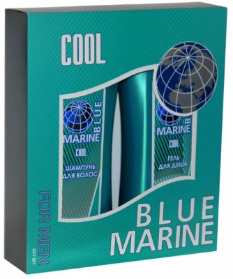 Blue marine cool под набор шампунь 250  гель для душа 250 муж mini 