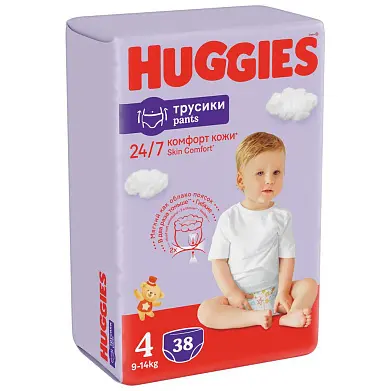 Huggies подгузники трусики 9-14 кг 4 размер 38 шт