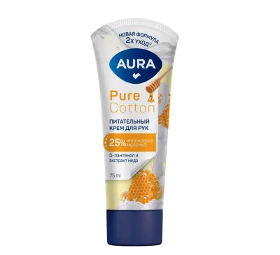 Aura Beauty крем для рук питательный с d пантенолом и экстрактом меда 75 мл 
