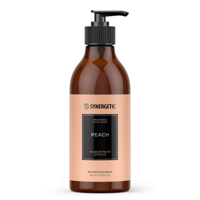 Synergetic жидкое мыло для рук peach персик 380 мл 