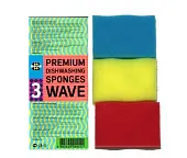 MEULE PREMIUM dishwashing sponges wawe губка из волнистого поролона 3 шт