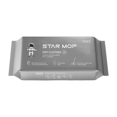 Dukes home wonders салфетки для влажной уборки star mop kit сухая уборка 20 штук 