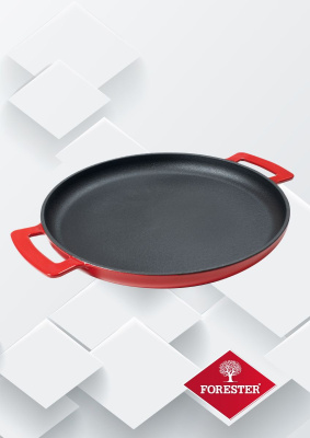 Forester сковорода чугунная для гриль блюд и пиццы 32 см 