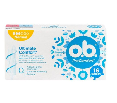 Тампоны o.b procomfort нормал 16 шт стикер 