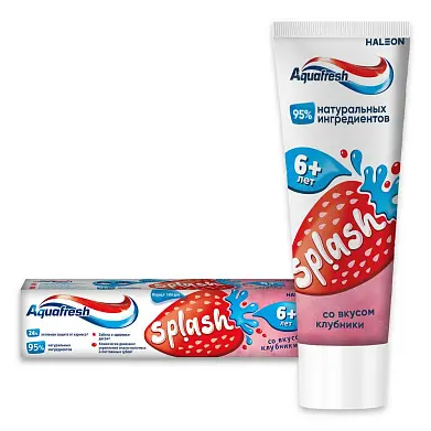 Aquafresh зубная паста детская со вкусом клубники 50 мл
