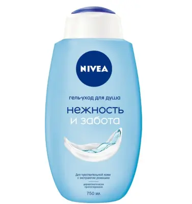 Nivea гель уход для душа нежность и забота 750 мл 