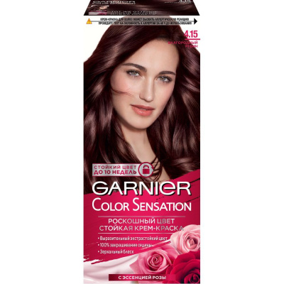 Garnier Color Sensation стойкая крем краска для волос оттенок 4.15 благородный рубин 