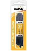 Salton шнурки для обуви с пропиткой 120 см плоские черные