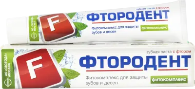 Фтородент зубная паста фитокомплекс 62 г 