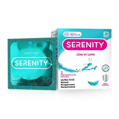 Serenity презервативы из натурального латекса ultra натуральные ультратонкие 3 шт уп