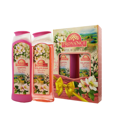PROVANCE WILD ROSE подарочный набор шампунь 260 мл гель для душа 260 мл жен 