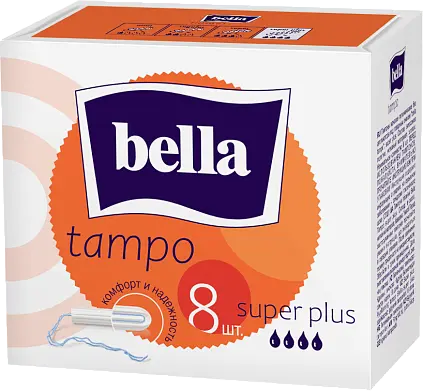 Тампоны без аппликатора BELLA premium марки Plus 8 шт