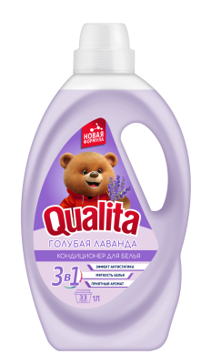 Qualita кондиционер для всех типов белья lavender голубая лаванда флакон 1000 мл 