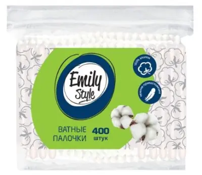 Emily Style ватные палочки пакет с зиплоком 400 шт 