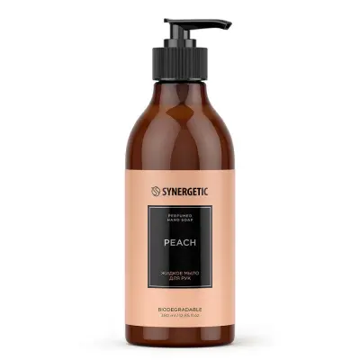 Synergetic жидкое мыло для рук peach персик 380 мл 