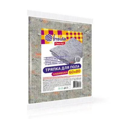 Insula оптимум тряпка для пола 60*80 см серая 