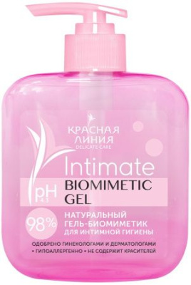 Красная Линия натуральный гель биомиметик для интимной гигиены нежность и комфорт 300 г 
