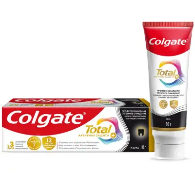 Colgate зубная паста 12 профессиональная глубокое очищение с древесным углем 80 гр 