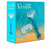 Подарочный набор gillette venus бритва с 1 сменной кассетой + чехол для бритвы