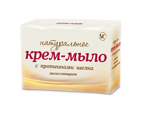 Невская Косметика крем мыло с протеинами шёлка натуральное 4*100 г