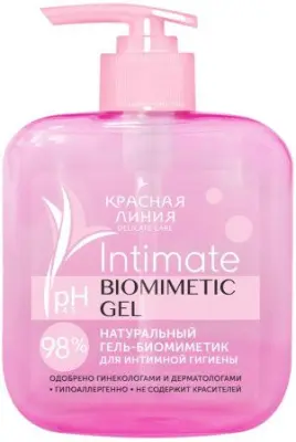 Красная Линия натуральный гель биомиметик для интимной гигиены нежность и комфорт 300 г 