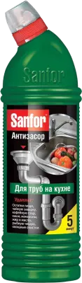 Sanfor для труб средство для очистки канализационных труб на кухне 5 минут 750 мл 