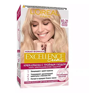 L' Excellence 10.21 светло светло русый перламутровый осветляющий