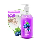 Milana крем мыло жидкое увлажняющее черника в йогурте флакон 500 мл