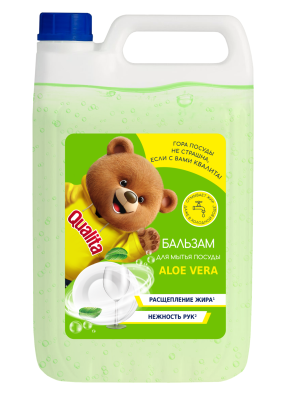 Qualita средство для мытья посуды green tea aloe сп канистра  5000 мл 