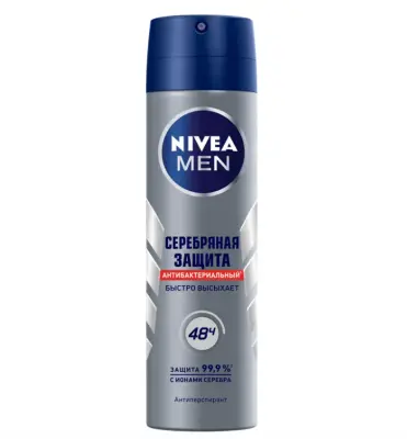 NIVEA део спрей мужской серебряная защита 150 мл 