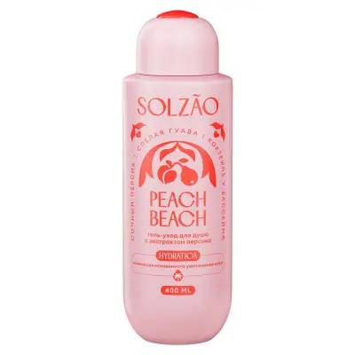 Solzao гель уход для душа с экстрактом персика 400 мл 