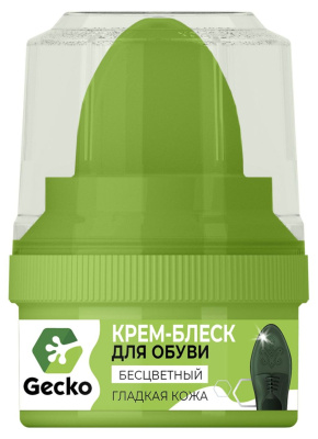 Gecko крем блеск для обуви 60 мл бесцветный 