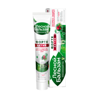 Лесной бальзам паста зубная на отваре трав форте актив 75 мл 