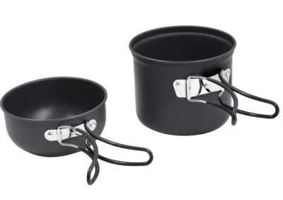 FORESTER котелок 1л с крышкой миской 0,5л из анадированного алюминия 