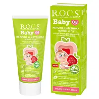 Rocs baby зубная паста для малышей нежный уход яблоко клубника 45 гр