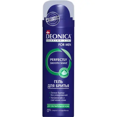 Deonica for men гель для бритья для чувствительной кожи 200 мл 