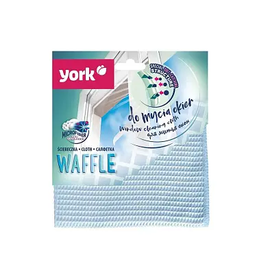 York салфетка из микрофибры для окон вафельная