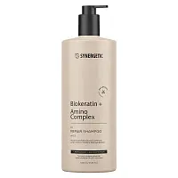Synergetic восстанавливающий шампунь pro expert repair shampoo biokeratin + amino complex 1000 мл